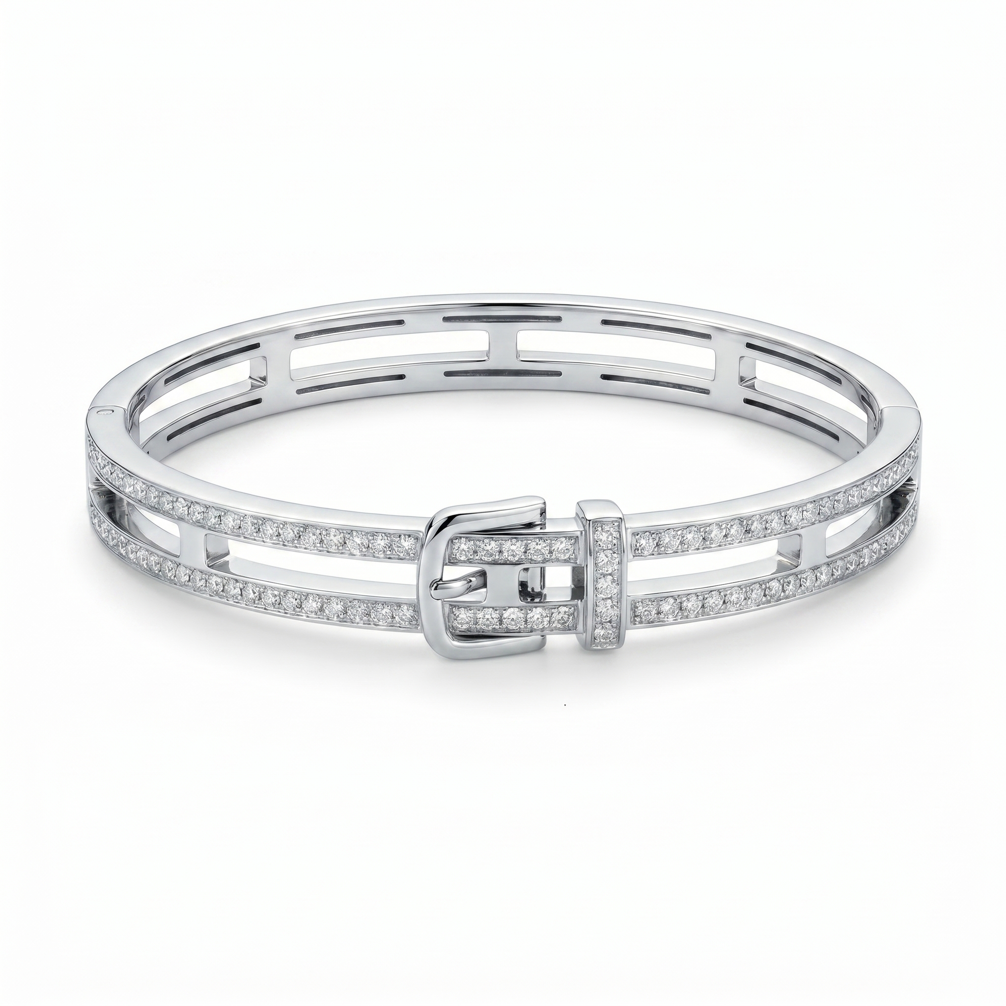 Modern Silver Bangle